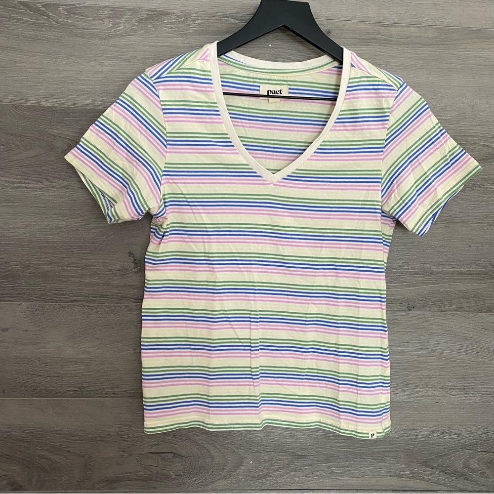 Pact Striped Organic Cotton Tee